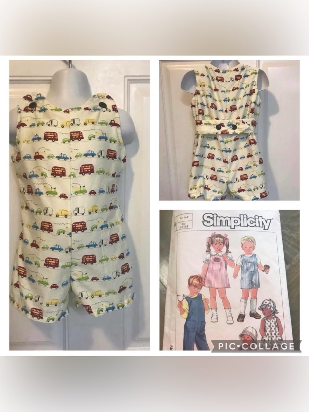 NWOT size 1 (12m) Custom made multicolor transportation sleeveless Jon Jon